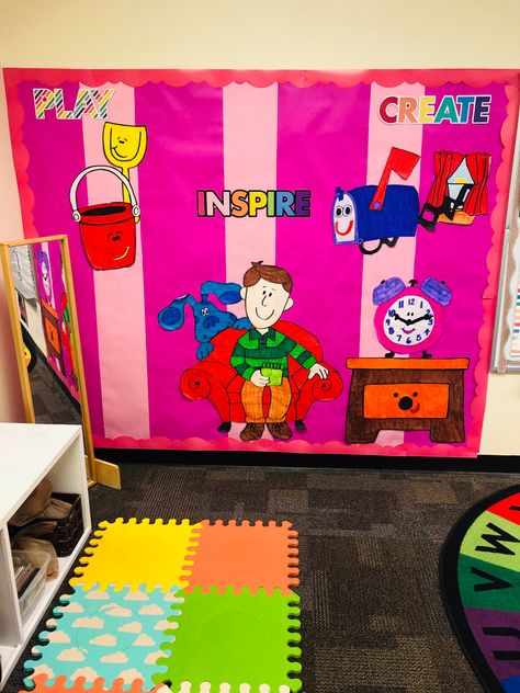 Blues Clues Prek Classroom Peach Room, Peach Rooms, Prek Classroom, Preschool Classroom Decor, Roly Poly, Blues Clues, Preschool Classroom, Classroom Themes, Teacher Stuff