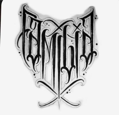 Lettering Tattoo Design, Tattoo Lettering Alphabet, Tattoo Lettering Design, Chicano Lettering, Tattoo Lettering Styles, Gangsta Tattoos, Chicano Style Tattoo, Graffiti Tattoo, Omerta Tattoo