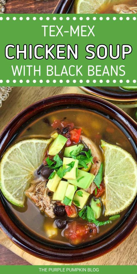 Chicken Black Bean Soup, Chicken Black Bean, Easy Black Bean Soup, Easy Chicken Soup, Tex Mex Chicken, Black Bean Soup Recipe, Condensed Tomato Soup, Bean Soup Recipe, Bean Soup Recipes