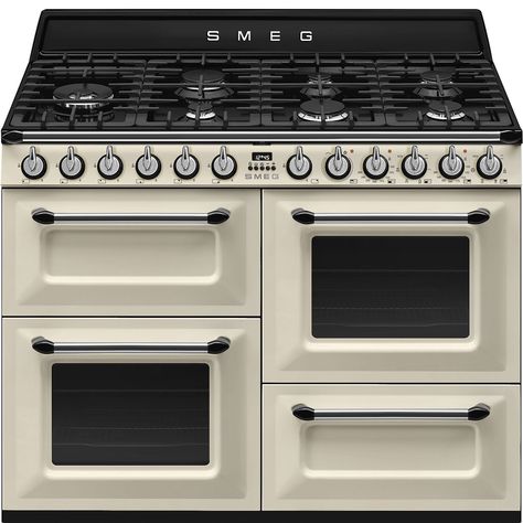 Smeg Victoria, Smeg Range, Smeg Kitchen, Smeg Appliances, Steel Backsplash, Dual Fuel Range Cookers, Freestanding Cooker, Stainless Steel Oven, Gas Hob