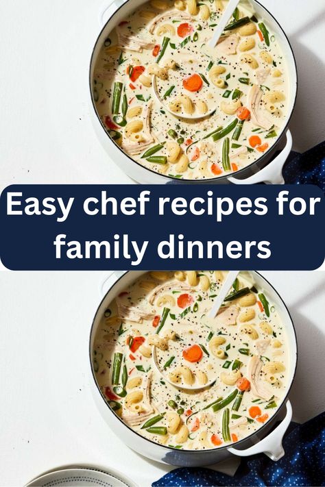 Looking for Easy Chef Recipes for Family Dinners? Try these simple and healthy dinner ideas perfect for busy weeknights! These chef family meal ideas, chef recipes for dinner are designed to be quick, and delicious, ensuring everyone leaves the table satisfied. From one-pot meals to creative comfort food classics, these best recipes for family dinners are sure to become family favorites. Learn pro tips and, the best family dinner recipes of all time for preparing restaurant-quality dinners Best Family Dinner Recipes, Family Meal Ideas, Everyone Leaves, Healthy Dinner Ideas, Homemade Dinner, Recipes For Dinner, Family Dinner Recipes, One Pan Meals, Family Meal