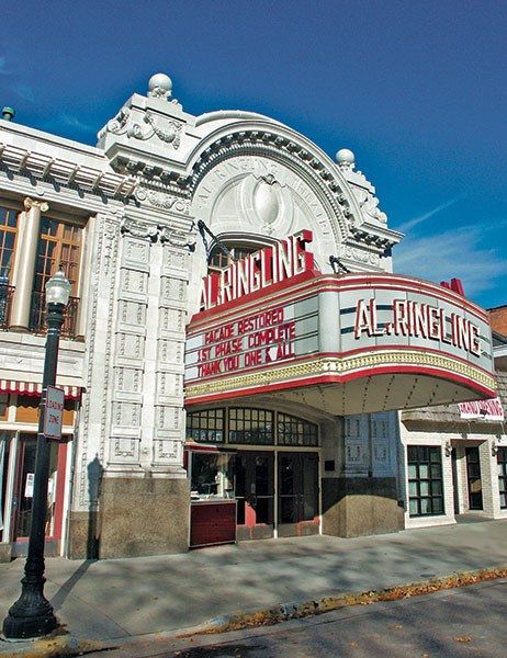 14 Historic American Theaters | Architectural Digest Baraboo Wisconsin, Community Organization, Theatre Building, Historic Theater, Ringling Brothers, Theater Architecture, Majestic Theatre, Theatre Interior, University Of Rochester