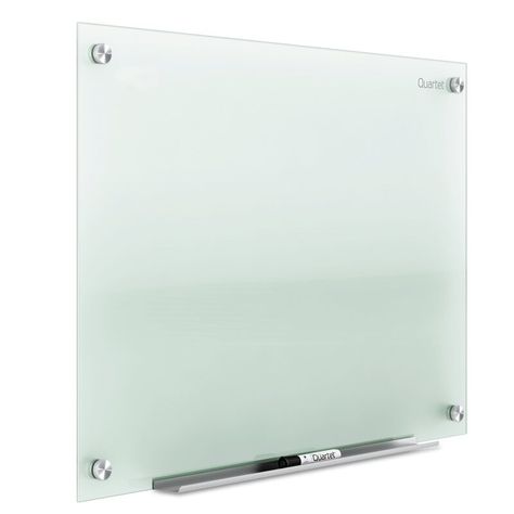 Quartet Infinity Wall Mounted Glass Board & Reviews | Wayfair Glass White Board, Glass Dry Erase Board, Miami Apartment, Art School Supplies, Dry Erase Wall, Marker Board, Office Whiteboard, Contemporary Office, Glass Board