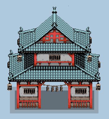 Pixel Art House, Pixel Art Study, Pixel Tutorial, Minecraft House Decor, Japanese Roof, Pokémon Gold, Cottage Minecraft, Japanese Buildings, Pixel Art Landscape