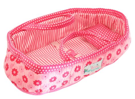 PRICES MAY VARY. Little girls will have the perfect place to put their baby to sleep or just down for a nap with our cozy doll carrier bassinet bed & pillow This baby doll carrier bed is a convenient accessory to keep your baby doll or stuffed animal snug as a bug Inspires nurturing pretend play and engages a child's imagination The bassinet carrier comes with carry handles so that the little mommy can take her baby everywhere with her Made of lightly padded velour fabric with striped polyester Coco Baby, Doll Bassinet, Baby Doll Furniture, Baby Doll Carrier, Baby Doll Bed, Bed Bassinet, Doll Carrier, Baby To Sleep, Music Toys