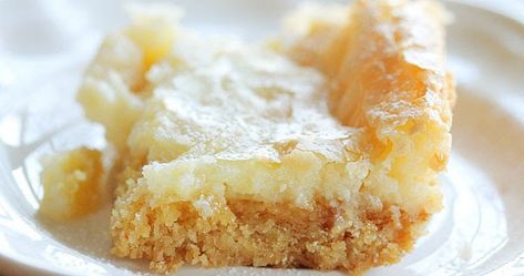 Oh my goodness! These bars are INCREDIBLE!!  I got the recipe off of pinterest and  this blog .  They are so easy and so d-e-l-i-c-i-o-u-s... Chess Squares, Chess Cake, Southern Desserts, Gooey Butter Cake, Square Recipes, Vegetarian Cake, Cake Bars, Yellow Cake Mixes, Piece Of Cake