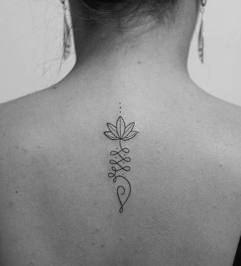 Lotusblume Tattoo, Tato Tradisional, Tattoo Over Scar, Tato Minimal, Tattoo Neck, Polynesian Tattoos, Unalome Tattoo, Neck Tattoos Women, Back Of Neck Tattoo