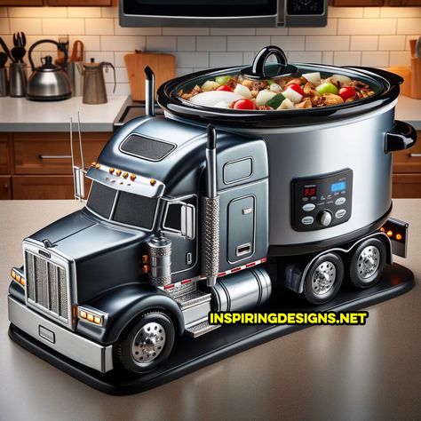 These Semi-Truck Slow Cookers Bring Big Rig Cooking Adventures To Your Kitchen! Semi Truck Accessories, Truck Living, Nice Pic, Cook Up A Storm, House Accessories, Slow Cookers, Feeding A Crowd, Big Rig, Semi Truck