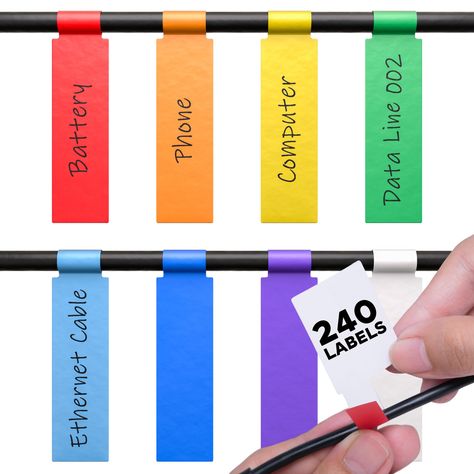 PRICES MAY VARY. EASY TO WRITE ON WIRE LABELS. Made from vinyl-paper composite, the tactile surface of our cable tags allows for swift and smudge-free cord tags labelling. Each cable label is compatible with quick-dry marker pens and laser printers. MADE TO LAST. These self-adhesive charger labels are TEAR-RESISTANT, will stay securely in place, and the markings will not fade even when exposed to extreme temperatures. WATERPROOF. Our charging cord labels tags are waterproof and UV-resistant, mak Cord Labels, School Supply Labels, Spice Organization, Charging Cord, Ethernet Cable, Vinyl Paper, Audio Cable, Laser Printer, Marker Pen