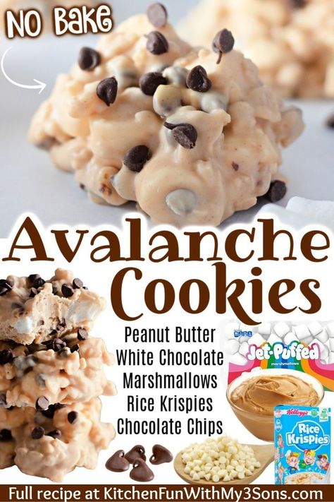 Peanut Butter And White Chocolate, Avalanche Cookies, Cookies Peanut Butter, Dessert Oreo, Bake Cookies, Yummy Sweets, How Sweet Eats, No Bake Cookies, Holiday Baking