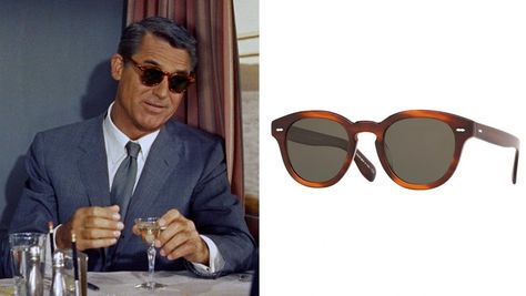 Oliver Peoples Releases Cary Grant 'North by Northwest'-Inspired Eyewear | Hollywood Reporter Jennifer Grant, Hitchcock Film, North By Northwest, Katharine Hepburn, Cary Grant, Herren Outfit, Luxury Eyewear, Nike Shoes Outlet, Alfred Hitchcock