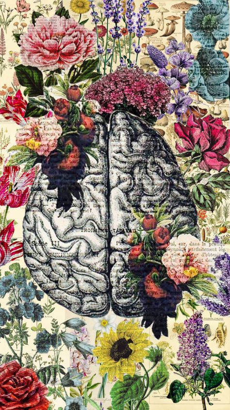 #brain #flowers #flower #art #artcollage #collages #collageart Brain Collage, Brain Flowers, Create Collage, Creative Play, Your Aesthetic, Connect With People, Collage Art, Creative Energy, Flower Art