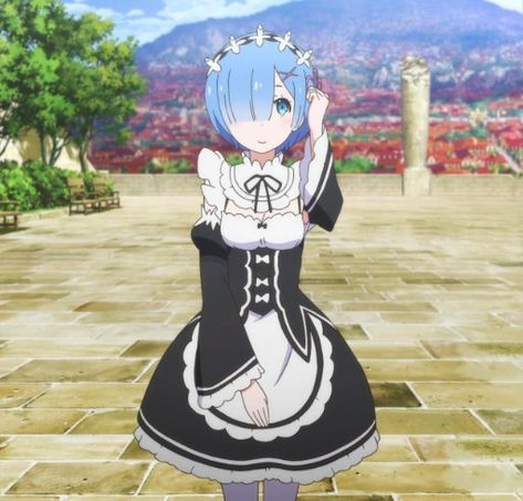 Rem from re:zero anime #rem #rezero #anime Website For Anime, Short Rainbow Hair, Rem Cosplay, Rem Re Zero, Ram And Rem, Re Zero Rem, Zero Wallpaper, Streetwear Apparel, Fan Anime