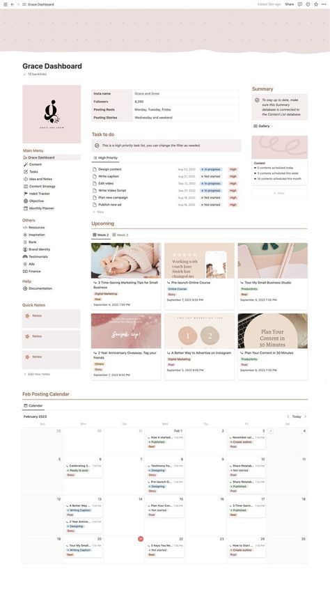 notion free templates for students Notion Tricks, Summer Notion, Notion Content Creator, Social Media Marketing Template, Aesthetic Entrepreneur, Study Sessions Planner, Notion Business, Notion Inspiration, Notion Setup