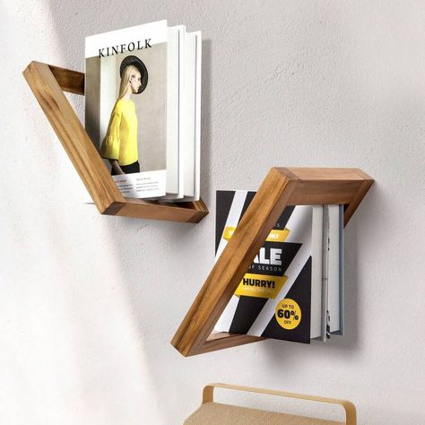 Floating Book Shelves, Books Display, Mini Bookshelf, Bookshelf Wall, Diy Space Saving, Floating Books, Diy Space, Acrylic Shelf, Wall Bookshelves