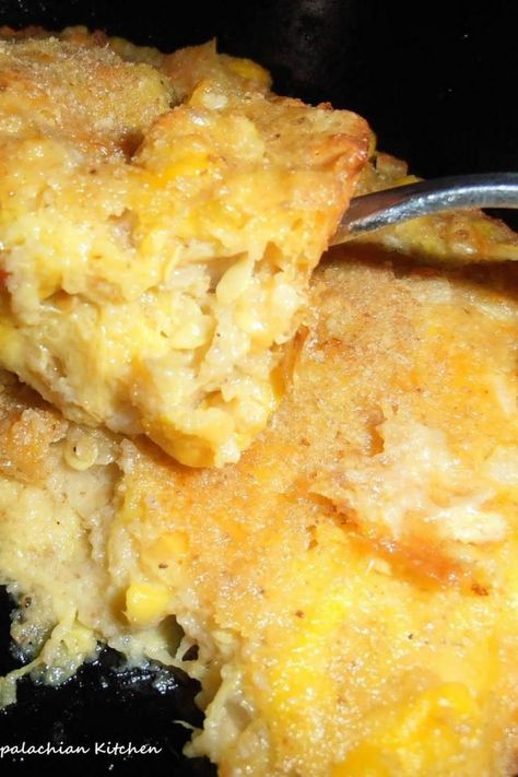 Squash Casserole Squash Cheese Casserole, Cotton Patch Squash Casserole, Old Fashioned Squash Casserole, Black Eyed Pea Squash Casserole Recipe, Easy Squash Casserole Simple, Squash Cornbread, Easy Squash Casserole, Appalachian Kitchen, Canned Squash