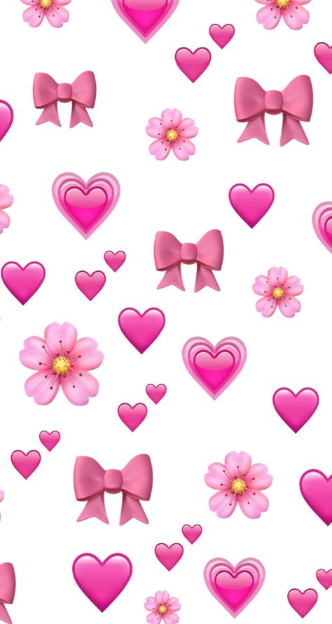 Pink Emoji Wallpaper, Sparkly Iphone Wallpaper, Tapeta Hello Kitty, Heart Overlay, Anak Haiwan, Emoji Wallpaper Iphone, Emoji Backgrounds, Iphone Wallpaper Classy, Wallpaper Doodle