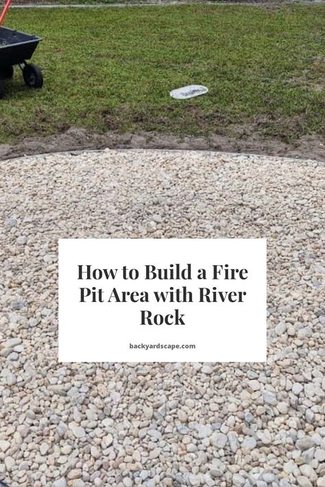 Inexpensive Fire Pit Area, How To Level Ground For Fire Pit Area, Fire Pit Ground Ideas, Fire Pit Ideas Backyard River Rocks, Round Fire Pit Area With Gravel, Ground Level Fire Pit, In Ground Fire Pit Diy, Fire Pit Ideas Backyard With Pavers, Outside Fire Pit Area