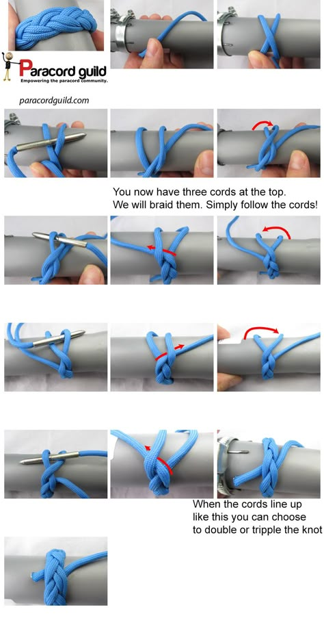 turks head tutorial Turks Head Knot, Head Tutorial, Camping Knots, Paracord Bracelet Tutorial, Paracord Braids, Knots Guide, Decorative Knots, Paracord Diy, Paracord Tutorial