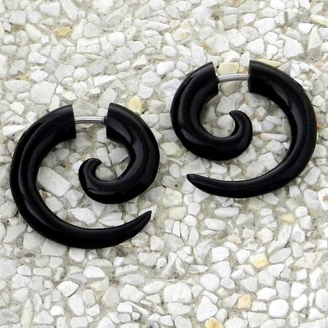 Fake Gauge Earrings Etsy Coupon Codes, Fake Gauge Earrings, Gauge Earrings, Fake Gauges, Horn Earrings, Fake Plugs, Denim Jeggings, Lip Ring, Body Piercings