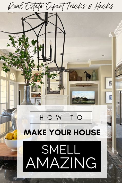 Proven easy ways to make your home smell amazing for a showing, open house, party, or just for you! Fresh Home Scent House Smells, Best Smell For Selling House, Best Home Scents House Smells, Best Home Scents, Good Smelling House, Make The House Smell Good, Open House Staging, Updated Traditional Decor, Earthy Interior