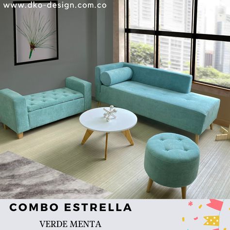 El mejor combo para tu hogar un diseño fresco y muy cómodo, con tela Amigable para las mascotas! Encuentra ese y muchos ams combos en nuestra pagina web  www.dko-design.com.co Diseño a tu alcance 🔴 #muebles #hogar #hechoencolombia #sofa #diseño #diseñodeinteriores #diseñar #puff #mesas #combo #comprar #sala Ottoman, Couch, Sofa, Furniture, Color, Design, Home Decor, Home Décor, Chaise Longue