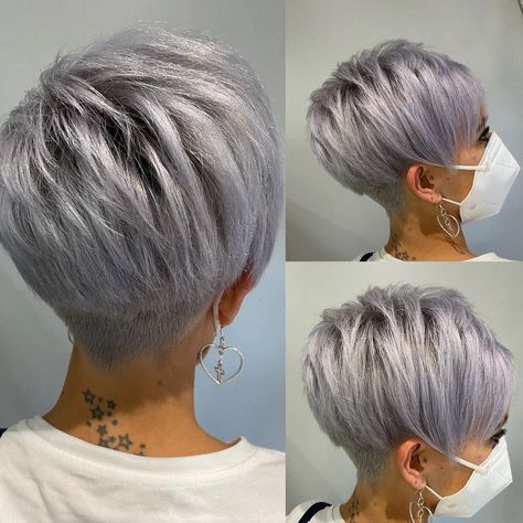 Gray Pixie, Best Short Haircuts For Women, Edgy Short Haircuts, Prom Hairstyle, Cute Short Haircuts, Short Hair Pixie Cuts, Pixie Haircut For Thick Hair, Short Grey Hair, Blonde Pixie Haircut