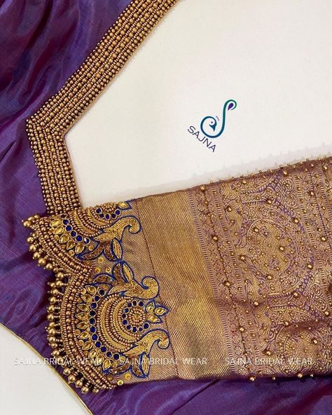 Blouse For Silk Saree, Purple Blouses, Bridal Blouses, Blouse Designs Catalogue, Aari Blouse, Design Blouse, Hand Design, Saree Blouse Patterns, Silk Saree Blouse Designs