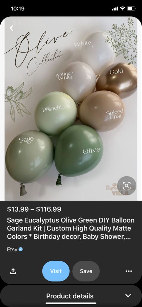 Neutral Green Balloon Garland, Sage Green Christening Decor, Sage Green Birthday Party, Green And Tan Balloon Arch, Nuetral Pallete Balloon, Green Tan White Balloon Arch, Different Shades Of Green Balloon Garland, Balloon Shades, Communion Decorations