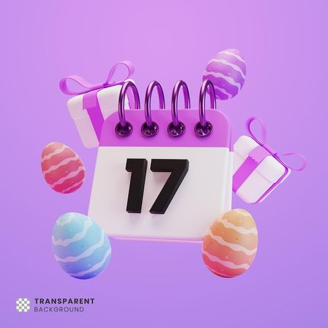 3d easter date calendar floating in the ... | Premium Psd #Freepik #psd #background #banner #pattern #flyer Purple Easter Eggs, 3d Banner, Chinese New Year Background, Floating In The Air, Purple Easter, Psd Background, New Years Background, Date Calendar, 3d Text