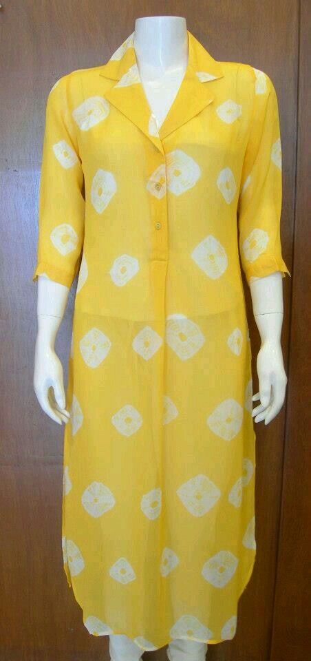 Collar Kurti For Women, Jorjot Kurti Design, Salwar With Collar Neck, Yellow Kurti Neck Design, Collarneck Kurti Design, Plaza With Kurti Design, Jeorjett Kurti Design, Collar Styles For Women Kurti, Cotton Collar Kurti