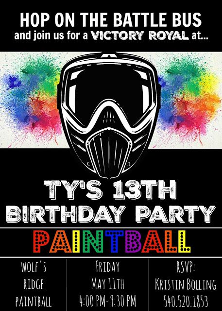 Paintball Party Favors, Paintball Birthday Party, Boy Teenager, Teenage Party, Paintball Birthday, Birthday 13, Paintball Party, Urban Air, Teenage Parties