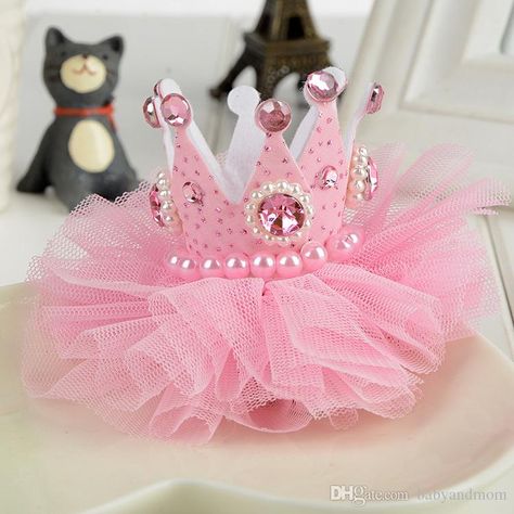 Tiaras Christmas Gift Lovely Baby Hair Clips Pearl Rhinestone Crown Children Hair Accessories High Quality for Wholesale Pink Princess Crown, Crown Hair Clip, Kids Hair Bows, Baby Crown, Children Hair, Grosgrain Ribbon Bows, Vintage Wedding Hair, Crown Hair