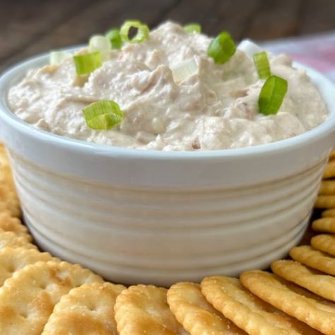 Deviled Ham Dip Deviled Ham Dip With Cream Cheese, Deviled Ham Dip, Ham Dip Cream Cheese, Deviled Ham Recipes, Ham Dip Recipe, Ham Dip, Cracker Dip, Cream Cheese Recipes Dip, Canned Ham