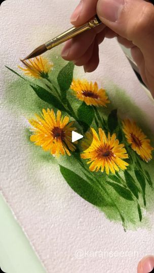 Daisy Watercolor Painting, Daisy Watercolor, Painting Sketchbook, Creative Arts Therapy, Tea Crafts, Sketchbook Journal, Learn Watercolor Painting, Learn Watercolor, Watercolor Journal