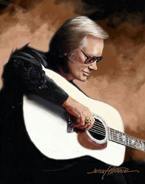 George Jones George Harrison Cowboy, George Harrison Telecaster, George Strait Black And White, George Jones Songs, George Harrison Rosewood Telecaster, Tammy Wynette, George Jones, Grand Ole Opry, Country Artists