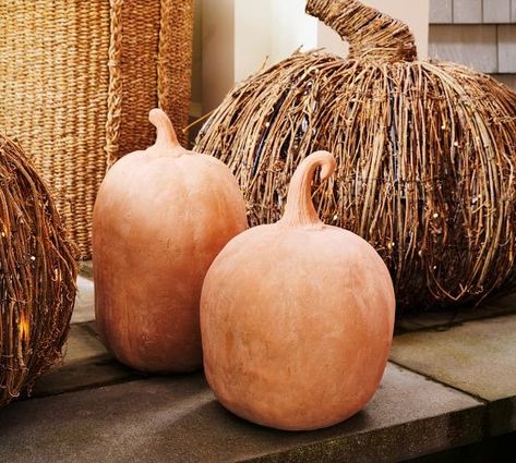 Halloween Home Decor & Halloween Decorations | Pottery Barn Pottery Barn Thanksgiving, Terracotta Pumpkins, Pumpkin Pottery, White Ceramic Pumpkins, Holiday Decor Halloween, Glitter Pumpkins, Faux Pumpkins, Soup Kitchen, Scary Halloween Party