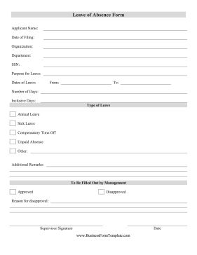 Employees can specify annual leave, vacation, sick days and paid leave in this free, printable leave of absence form. Free to download and print Leave Form Template, Hr Documents, Medical Leave Application, Leave Application Form, Employee Forms, Leave Form, Leave Template, Invoice Format In Excel, School Admission Form