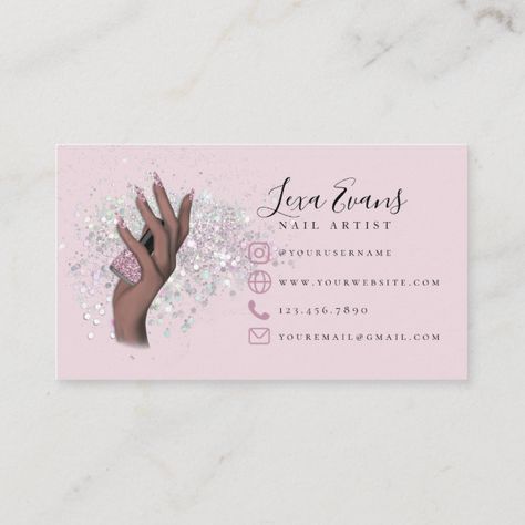 Nail Salon, Hand Design Business card https://www.zazzle.com/nail_salon_hand_design_business_card-256180554958139570?rf=238253331811171847&tc=ptbcbdesigner Nail Business Cards, Artist Business Cards Design, Esthetician Business Cards, Nail Salon Business Cards, Esthetician Business, Art Business Cards, Hair And Nail Salon, Nail Business, Salon Business Cards