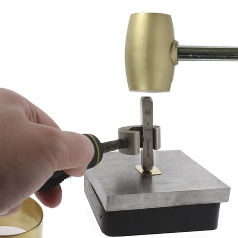 "Buy the The Beadsmith® Universal Metal Stamp Holder at Michaels. com. Keep your fingers safely out the way with the BeadSmith metal stamp holder. Keep your fingers safely out the way with the BeadSmith metal stamp holder. It is easily adjustable and works with square or round stamps up to 15mm in diameter. Details: 6.5\" length Works with round or square stamps up to 15 mm in diameter Keeps fingers safely out of the way Easily adjustable Enables clear view of work area Comfortable textured hand Copper Sheets, Copper Rose, Stamping Tools, Clear View, Garden Trowel, Stamping Up, Working Area, Diy Tools, Metal Stamping