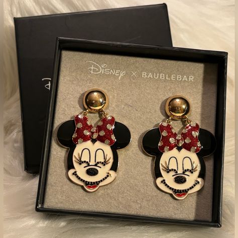 Disney Baublebar Minnie Earrings Disney Baublebar, Earrings Color, Black Red, Black And Red, Jewelry Earrings, Women Jewelry, Disney, Red, Women Shopping