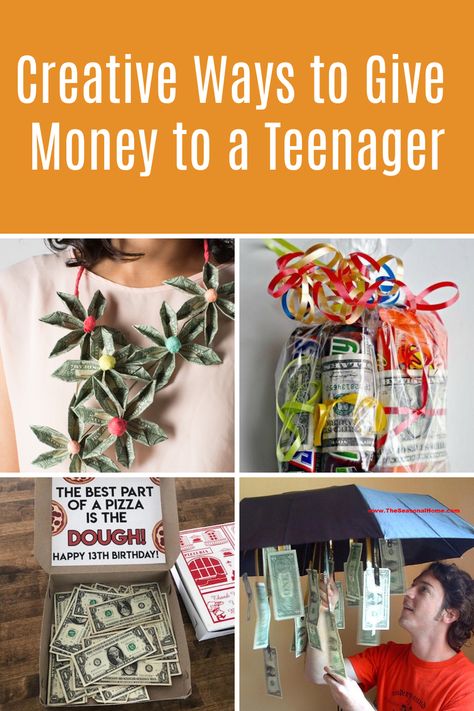 Creative Cash Gifts For Teens, Creative Money Gifts Birthdays, Money Gift Ideas For Teens, Ways To Gift Money, Teenage Birthday Gifts, Creative Ways To Give Money, 18th Birthday Gifts For Boys, Golden Birthday Gifts