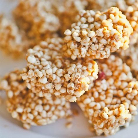 Puffed Millet Squares Recipe | Allrecipes Basic Stuffing Recipe, Puffed Millet, Millet Recipes, Gluten Free Thanksgiving, Square Recipes, Cereal Treats, Peanut Butter Honey, Cookie Bar Recipes, Vegetarian Cooking