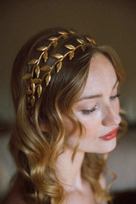 Gold Leaf Crown, Leaf Headband, Leaf Headpiece, Leaf Crown, Bobby Pin Hairstyles, Laurel Leaf, Crown Wedding, Bridal Hair Vine, Bridal Hair Pins