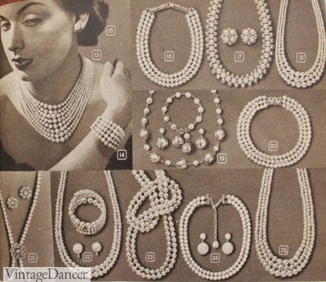 1950s Accessories Jewelry, 1950s Bakery, 1950 Accessories, 1950s History, 1950s Jewellery, 1950 Jewelry, 1950s Necklace, 1950s Accessories, 50s Makeup