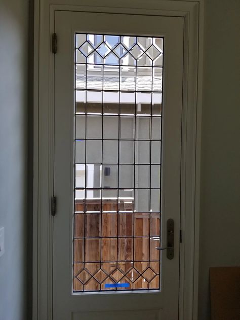 French Door Bathroom, Leaded Glass Cabinet Doors, Leaded Glass Cabinets, Glass Pocket Door, Glass Pantry Door, Leaded Glass Door, Entryway Door, Entry Doors With Glass, Lead Glass