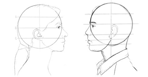 Profile Drawing Reference, Side Profile Drawing Reference, Face Profile Drawing, Pencil Drawings Tumblr, Side Profile Drawing, Eyebrow Shading, Draw A Face, Hair Stenciling, Profile Drawing