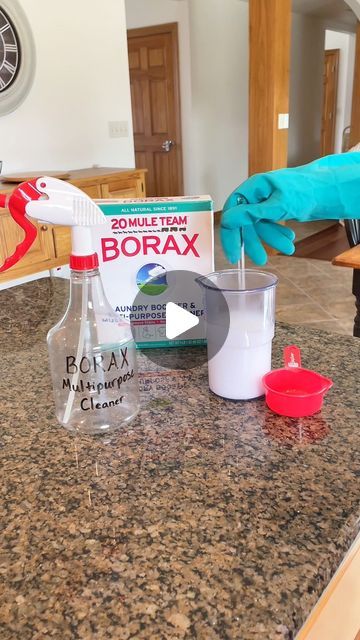 20 Mule Team Borax™ on Instagram: "Watch how quickly our #BoraxPartner refreshes their home! 20 Mule Team Borax® makes cleaning easy and effective.   Follow these steps to always have this all-natural, multipurpose cleaner on hand:  1. Dilute a ½ cup of Borax into 12 ounces of warm water until no clumps remain.  2. Pour the mixture to a squirt bottle for application and shake until dissolved.  Have you used Borax to make your own multi-purpose cleaner?  #Borax  #BoraxPartner  #BoraxHacks  #CleanWithBorax  #LaundryHacks  #LaundryBooster" Wall Cleaner Recipe, Natural Odor Absorber, Borax Uses, Borax Cleaning, Laundry Booster, Homemade Air Freshener, Bathroom Smells, Multipurpose Cleaner, Natural Insect Repellant