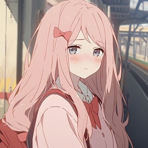 Pfp Aesthetic Icon Anime, Anime Icons Cute Pink, Anime Art Aesthetic Icon, Anime Pink Aesthetic Icon, Beautiful Anime Pfp, Animated Icons Aesthetic, Anime Pink Hair Aesthetic, Pink Aesthetic Anime Icon, Pink Anime Icons Aesthetic