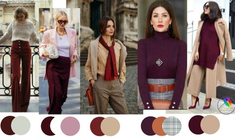 What Color Goes With Burgundy, Burgundy Skirt Outfit, Burgundy Colour Palette, Skirt Outfit Fall, Maroon Outfit, Pink Tulle Skirt, Color Outfits, Colour Combinations Fashion, Burgundy Outfit